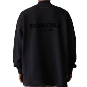 Fear of God Essentials Black Crewneck Pullover Sweatshirt